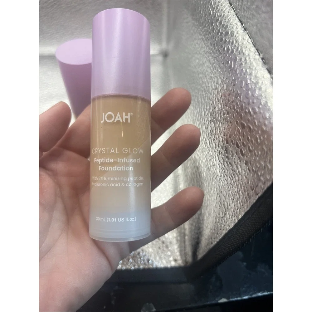 JOAH Crystal Glow Peptide-Infused Foundation, 2-in-1 Multitasking Korean Makeup